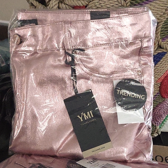 YMI COLLECTIONS Metallic Longleg Pants (Rose Pink) 2X - Picture 13 of 13